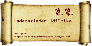Madenszieder Mónika névjegykártya