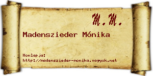 Madenszieder Mónika névjegykártya