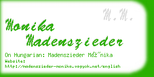 monika madenszieder business card